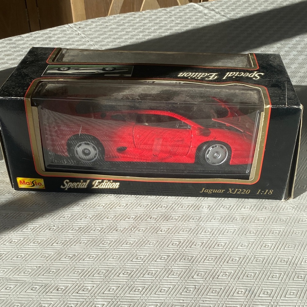 Red Jaguar XJ220 Model Car